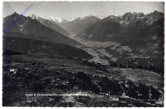 Patsch, Blick vom Patscherkofel gegen Stubaier Alpen