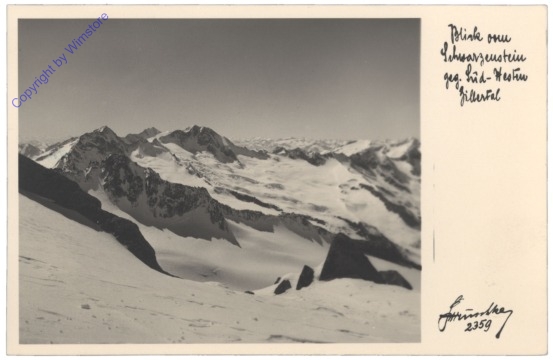 Zillertaler Alpen, Blick vom Schwarzenstein geg. Süd-Westen