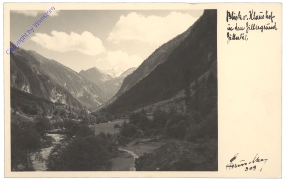 Zillertaler Alpen, Blick v. Klaushof in den Zillergrund