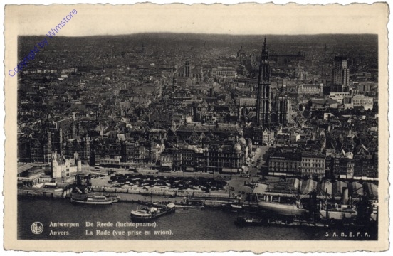 Antwerpen, Anvers, La Rade (vue prise en avion)