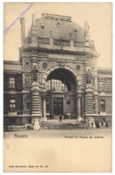 Antwerpen, Anvers, Portail du Palais de Justice