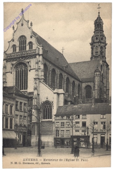 Antwerpen, Anvers, Extérieur de l'Eglise St. Paul