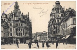 Antwerpen, Anvers, La nouvelle Rue Leys batiments de la ville