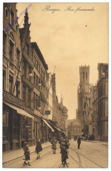 ak119249 Brügge, Bruges, Rue flamande