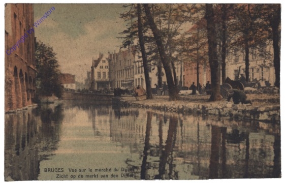 ak119279 Brügge, Bruges, Vue sur le marché du Dyver