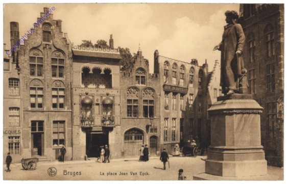ak119288 Brügge, Bruges, La place Jean Van Eyck