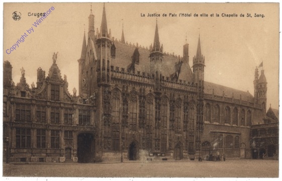 ak119295 Brügge, Bruges, La Justice de Palx l'Hotel de ville et la Chapelle du St. Sang