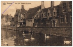 Brügge, Bruges, Qual Vert. Malson du Pélican