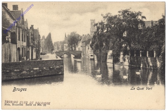 ak119306 Brügge, Bruges, Le Quai Vert
