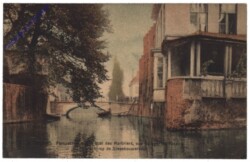 Brügge, Bruges, Perspective sur le auqi des Marbriers, vue du quai du Rosaire