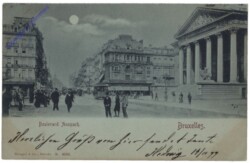 Brüssel, Bruxelles, Boulevard Anspach, Mondschein