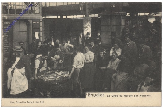 ak119344 Brüssel, Bruxelles, La Criée du Marché aux Poissons