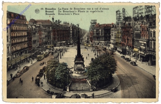 ak119347 Brüssel, Bruxelles, La Place de Brouckère vue à vol d'oiseau