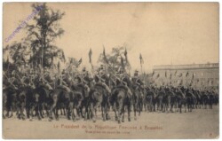Brüssel, Bruxelles, Le Président de la République Francaise à Bruxelles. Vue prise en cours de route