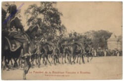 Brüssel, Bruxelles, Le Président de la République Francaise à Bruxelles. Vue prise en cours de route