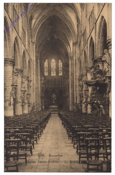 ak119378 Brüssel, Bruxelles, L'église Sainte-Gudule - La Grande Nef