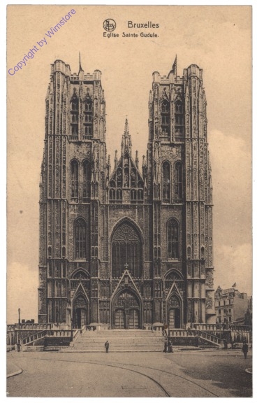 ak119386 Brüssel, Bruxelles, Eglise Sainte Gudula