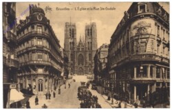 Brüssel, Bruxelles, L'Èglise et la Rue Ste Gudule