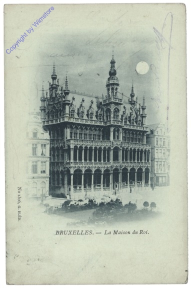 ak119412 Brüssel, Bruxelles, La Maison du Roi, Mondschein