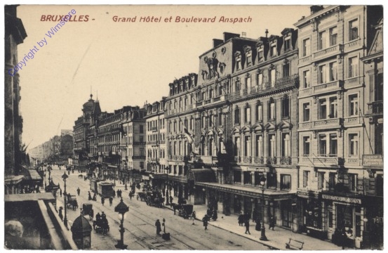ak119413 Brüssel, Bruxelles, Grand Hotel et Boulevard Anspach