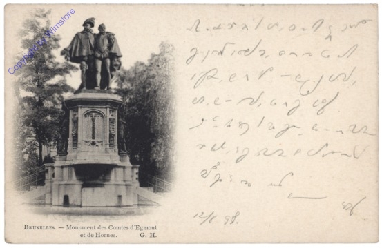 ak119417 Brüssel, Bruxelles, Monument des Comtes d'Egmont et de hornes