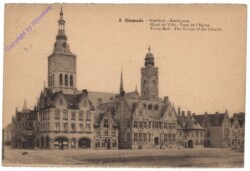 Diksmuide, Dixmude, Hotel de Ville, Tour de l'Eglise