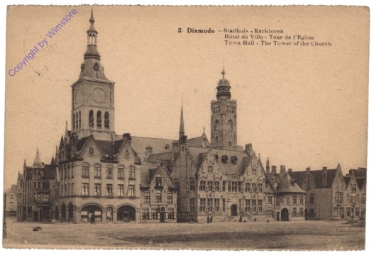 ak119491 Diksmuide, Dixmude, Hotel de Ville, Tour de l'Eglise