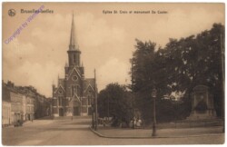 Elsene, Ixelles, Egliste St. Croix et monument De Coster