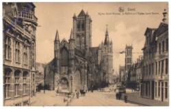 Gent, Gand, Eglise Saint-Nicolas, le Beffroi et l'Eglise Saint Bavon