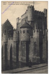 Gent, Gand, Chateau des Comtes vu du pont de la Décollation
