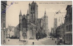 Gent, Gand, Eglise Saint-Nicolas, le Beffroi et l'Eglise Saint Bavon