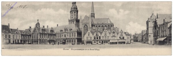 Veurne, Furnes, Vue panoramique de la Grand'Place