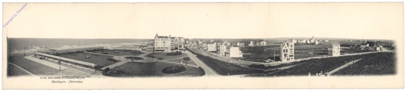 Wenduine, Wenduyne, Panorama, Klappkarte