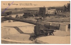 Zeebrugge, Canon à l'entrée du Mole