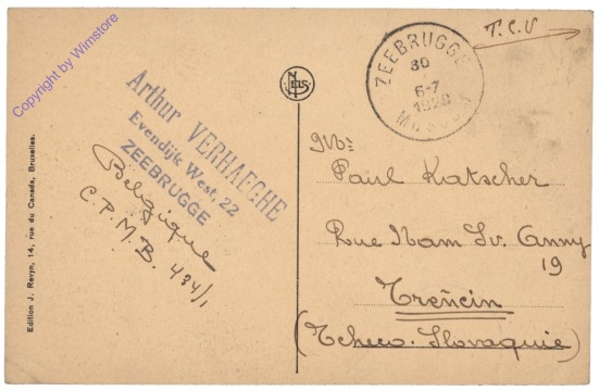 Zeebrugge, Panorama, Chateau d'eau et l'Eglise