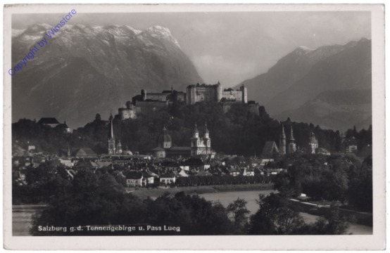 Salzburg, gegen das Tennengebirge und Pass Lueg