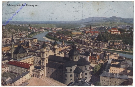 ak120111 Salzburg, von der Festung aus