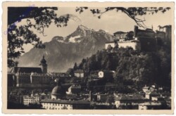 Salzburg, Nonnberg und Festung mit Untersberg