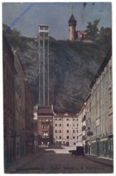 Salzburg, Elektr. Aufzug auf den Mönchsberg
