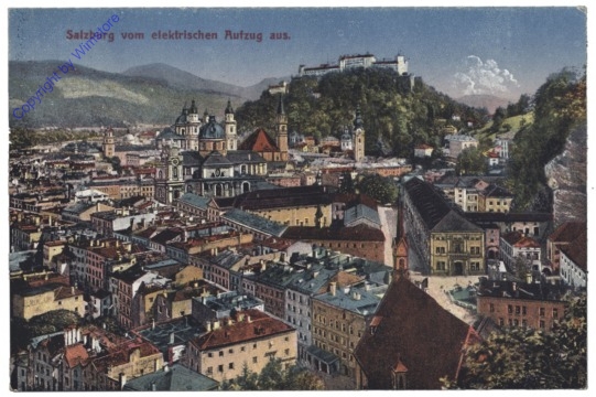 Salzburg, vom elektr. Aufzug aus