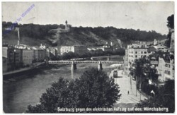 Salzburg, gegen den elektrischen Aufzug auf den Mönchsberg