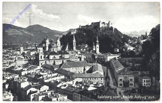 Salzburg, Partie vom elektr. Aufzug aus