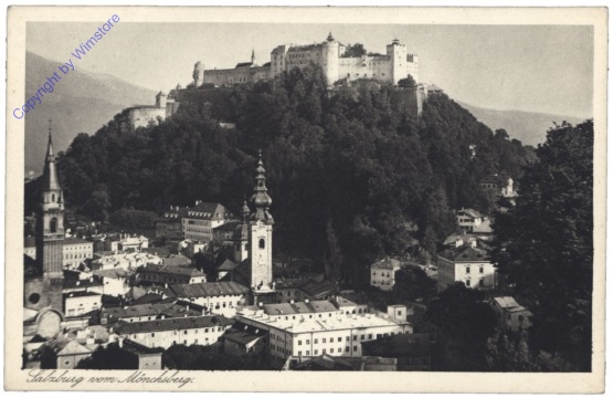 ak120276 Salzburg, vom Mönchsberg