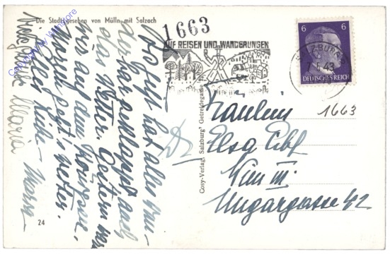 Salzburg, Die Stadt gesehen von Mülln mit Salzach