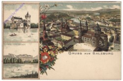 ak120329 Salzburg, Multiansicht, Gruss aus