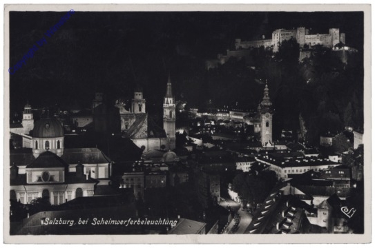 Salzburg, bei Scheinwerferbeleuchtung