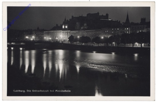 Salzburg, die Salzachstadt im Mondschein