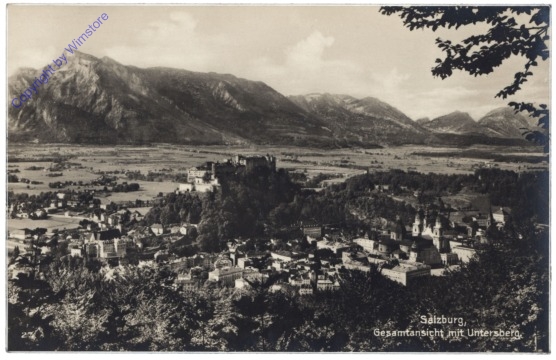 Salzburg, Gesamtansicht mit Untersberg