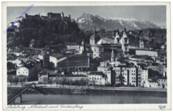 Salzburg, Altstadt mit Untersberg