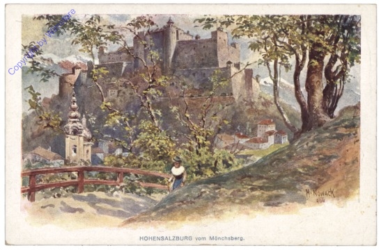 Salzburg, Hohensalzburg vom Mönchsberg